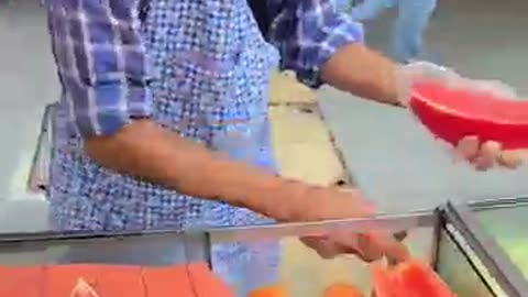 Insane $0.6 Watermelon – Watch This Cutting Skill!