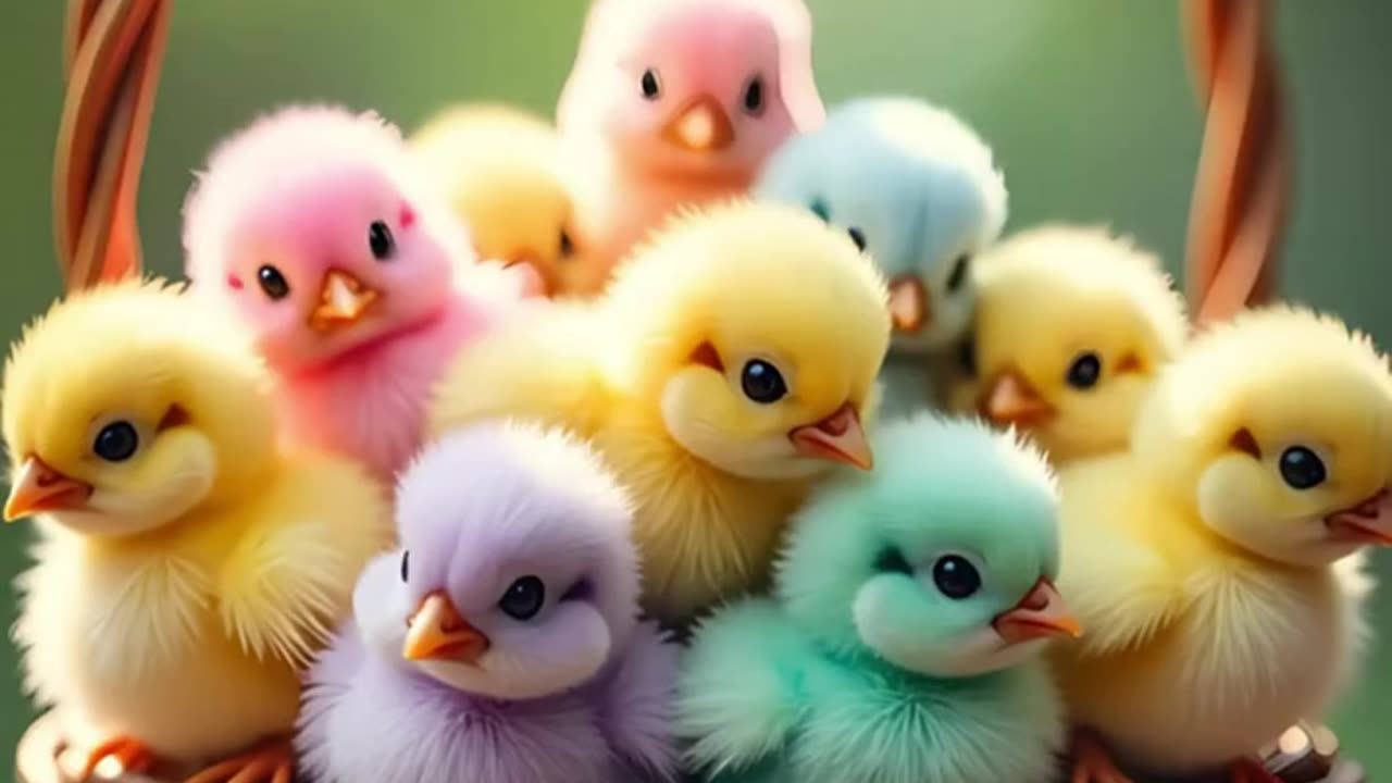 adorable chicks in different colours