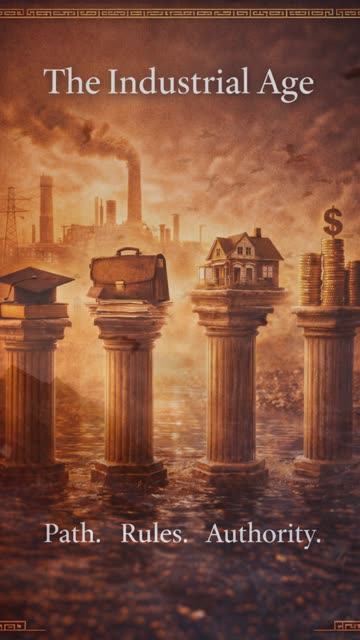 His world was the Industrial Age.