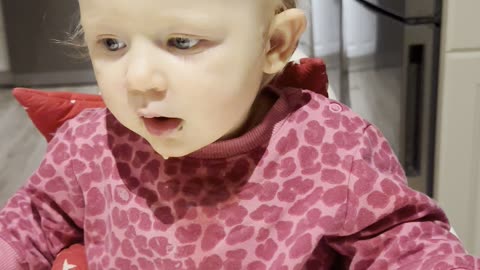 Baby Kayla Eating Pasta 🍝😋 (So Good)