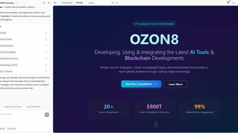 OZON8 (part 1) BUILDING A NEW AI WEBSITE (LIVE DEMO) TOP TEAM ROB BUSER