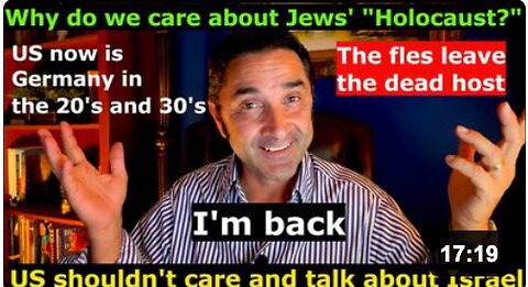 Why should we care about this small (richest) minority, their little Bazaar country (Israel) and allow them to shape our civilization?