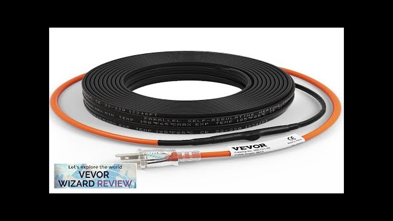 VEVOR Self-Regulating Pipe Heating Cable 80-feet 5W/ft Heat Tape for Pipes Freeze Review