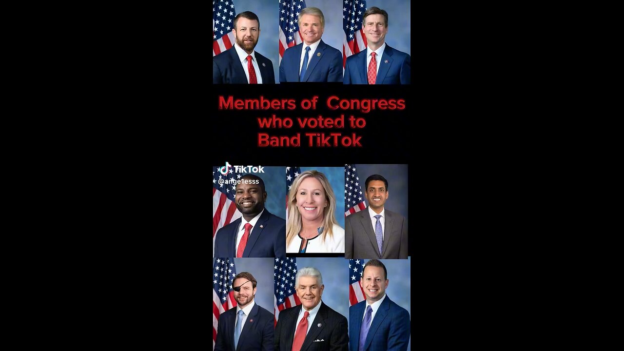 Members Of Congress Who Voted On Tik Tok Ban