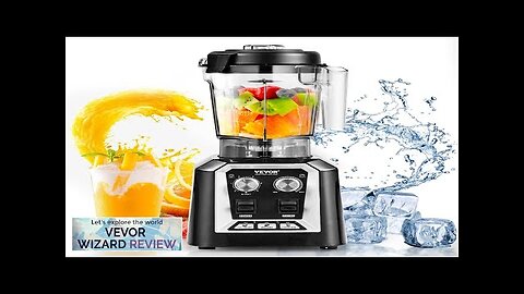 VEVOR Professional Blender Commercial Countertop Blenders 68 oz Jar Blender Combo Review