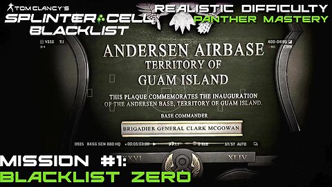 Splinter Cell: Blacklist - Mission 1: Blacklist Zero (Realistic Difficulty)