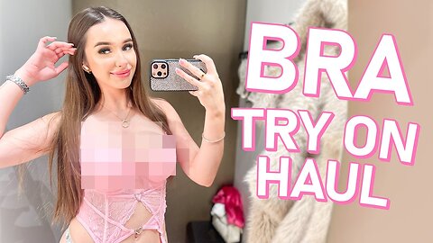 Lingerie Try On Haul With Me | Pink & White Bra Sheer Shine See-through | Showed More