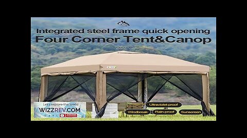 Outdoor 10x10 feet Pop up Canopy Gazebo Tent Straight Leg with 4 Review