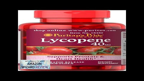 Puritan's Pride Lycopene 40 mg Supplement for Prostate and Heart Health Support** Review