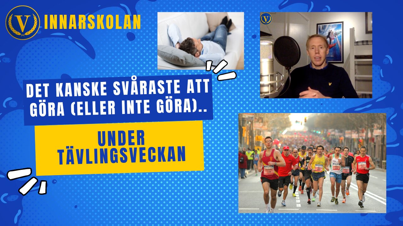 Det kanske svåraste under tävlingsveckan