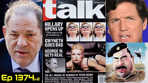 Tucker Carlson 1999 working for Harvey Weinstein, Talk, Bioweapons, JFK Jr Hillary Clinton (1374 v2)