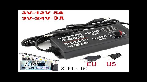 Adjustable Power Supply Adapter AC To DC 3V 12V 3V 24V 9V Review