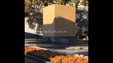 Cubren con tablones el monumento a Pushkin en Ucrania