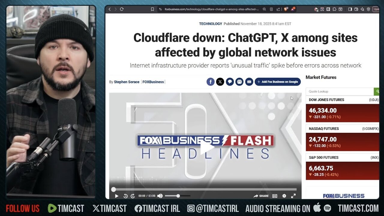 MASSIVE CYBERATTACK, CloudFlare IS DOWN | Tim Pool