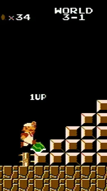 Super Mario Bros. (NES) - The CLASSIC 1UP trick! #retrogaming #nes #supermario