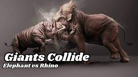 Clash of the Titans: Elephant vs Rhino Showdown! | #animals #facts #viral