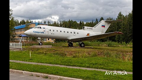 At Cherepovets International Airport there is a small aviation display