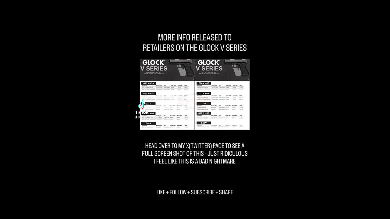GLOCK RELEASES MORE INFO ON THE V SERIES