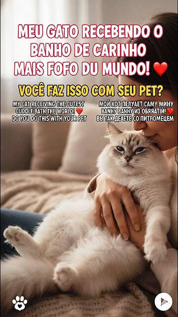 My Cat Getting the Cutest Bath in the World! ❤️ Do You Do This With Your Pet?