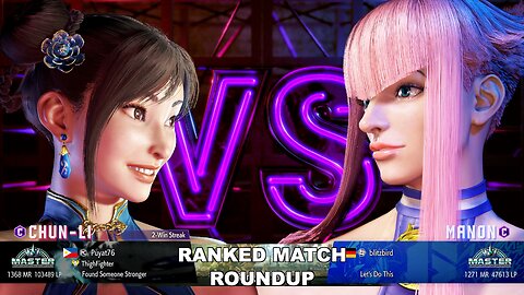 Kuya Kalbo SF6 Ranked Roundup. Chun Li Master Rank [Hori Fight Stick]