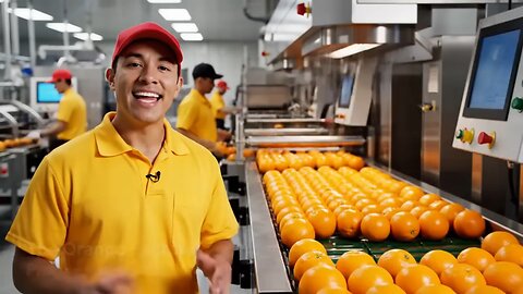 Inside a Modern Orange Factory: From Fresh Oranges to Zesty, Delicious Treats 🍊🍰