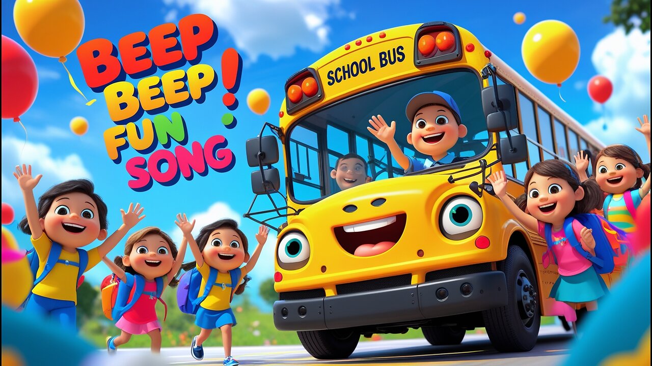 Beep Beep Fun Song | Wheels on the Bus | The Magic Bus Ride | Nursery Rhymes & Kids Songs