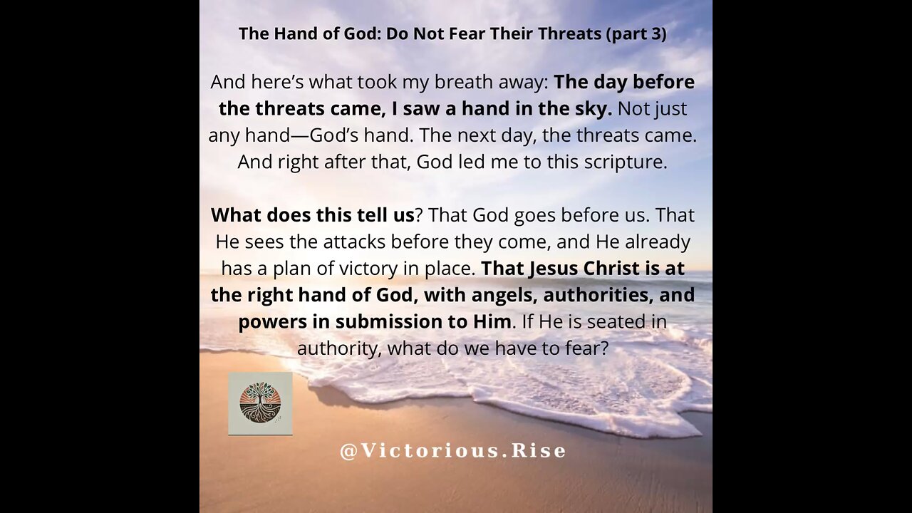 The Hand of God: Do Not Fear Their Threats (part 3)