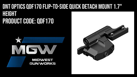 DNT Optics QDF170 Flip-to-side Quick Detach Mount 1.7" Height - QDF170