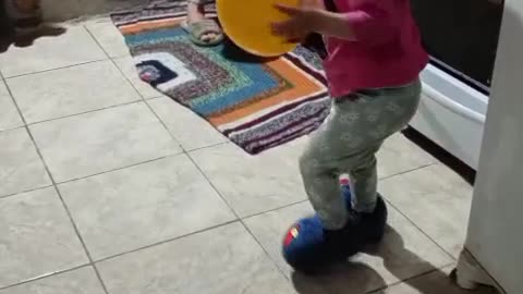 Crazy Little Girl Has a Ball in the House