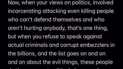 Murdering defenseless people is not a political view