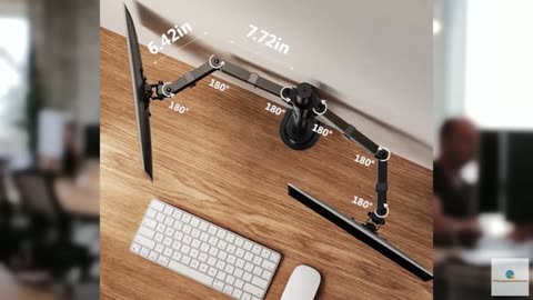 ErGear Dual Monitor Stand, Heavy Duty Adjustable Monitor Desk Mount for 2 Screen