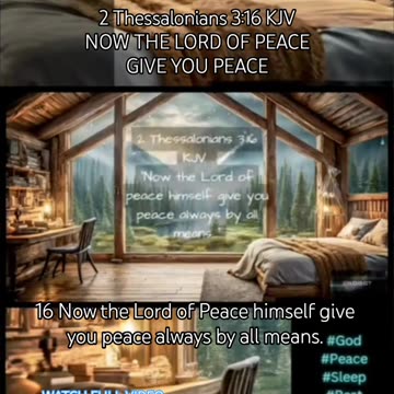 2 Thessalonians 3:16 KJV Now the Lord of Peace Give You Peace #faith #lord #peace #sleep #kj #short
