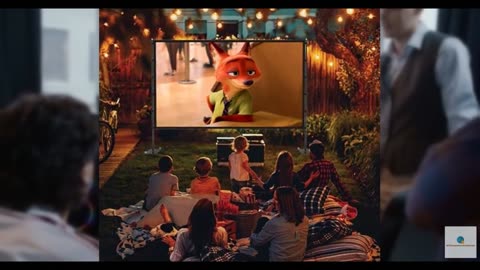 Outdoor Projector Screen with Stand - 120 inch Portable Projector Screens Indoor