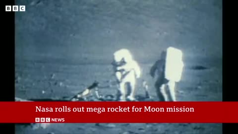 Nasa rolls out Artemis II rocket ahead of crewed Moon mission | BBC News