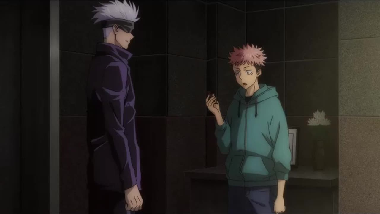 Yuji stating the obvious about the cursed finger.