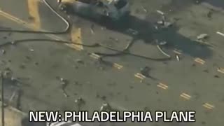 🇺🇸 Aerial view of Philadelphia Plane Crash