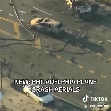 🇺🇸 Aerial view of Philadelphia Plane Crash
