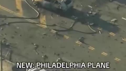 🇺🇸 Aerial view of Philadelphia Plane Crash