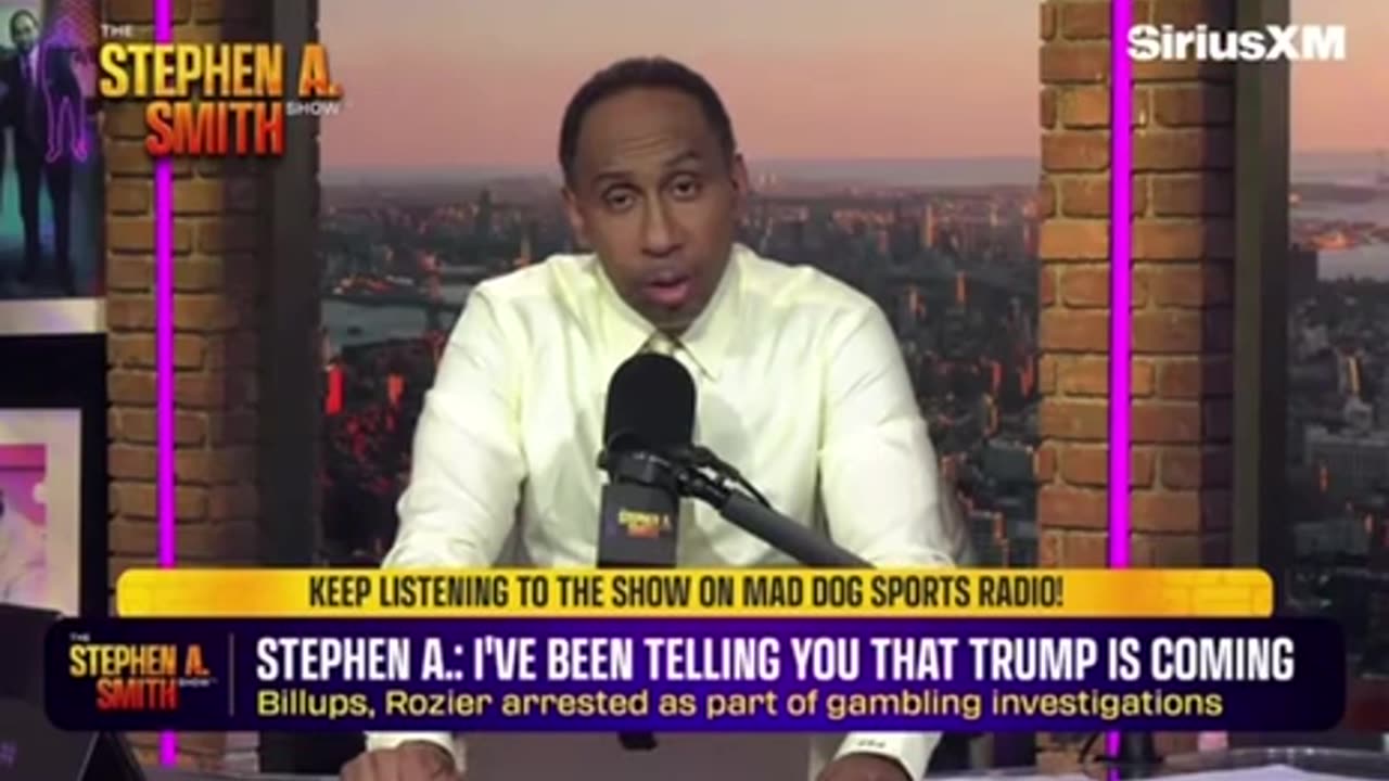 Stephen A Smith on Trump following NBA Arrests: "HE'S COMING! & He"s NOT going to stop