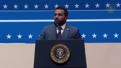 Kash Patel delivers remarks at Capital One Arena