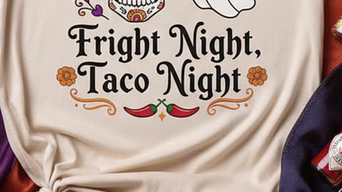 Who said spooky can’t be tasty too? This shirt is a whole vibe right now #taconight #halloweenfit