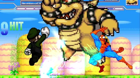 Spider-Man & Neo Mario vs Bowser
