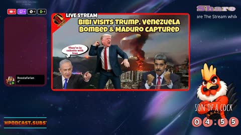 Bibi Visits Trump, Venezuela Bombed & Maduro Captured Live Stream