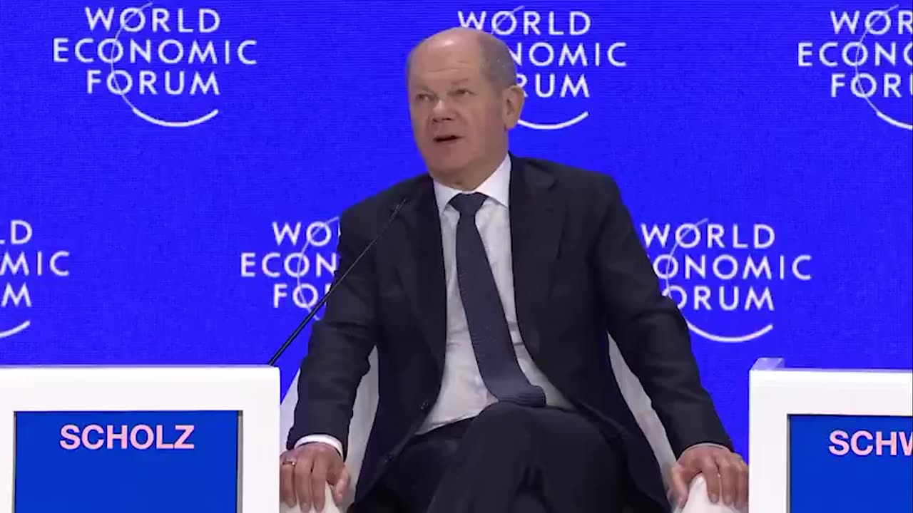 German Chancellor Olaf Scholz at WEF: 'Free Speech is Allowed—Unless It Supports the Right'