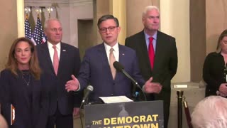 LIVE: Speaker Mike Johnson, Other GOP Leadership Hold News Conference on Gov't Shutdown...