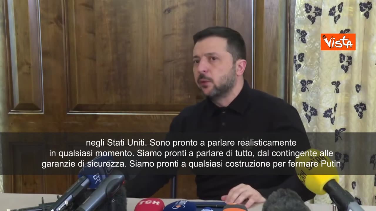 NOTIZIE DAL MONDO Guerra Ucraina,Zelensky; 'Pronti a parlare di tutto,ma piano USA non c'è' Lo ha detto il presidente ucraino Volodymyr Zelensky durante una conferenza stampa con i giornalisti alla Conferenza sulla sicurezza di Monaco.