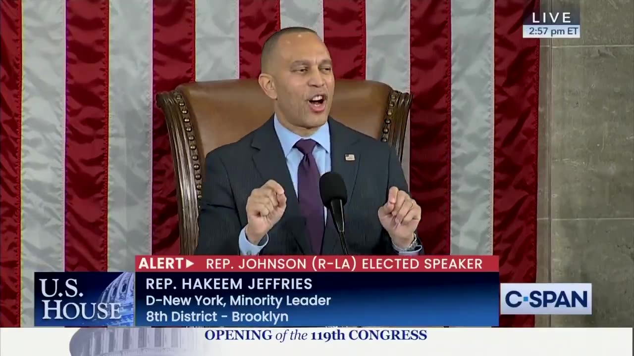 Hakeem Jeffries: "We will work with anyone to secure our borders."