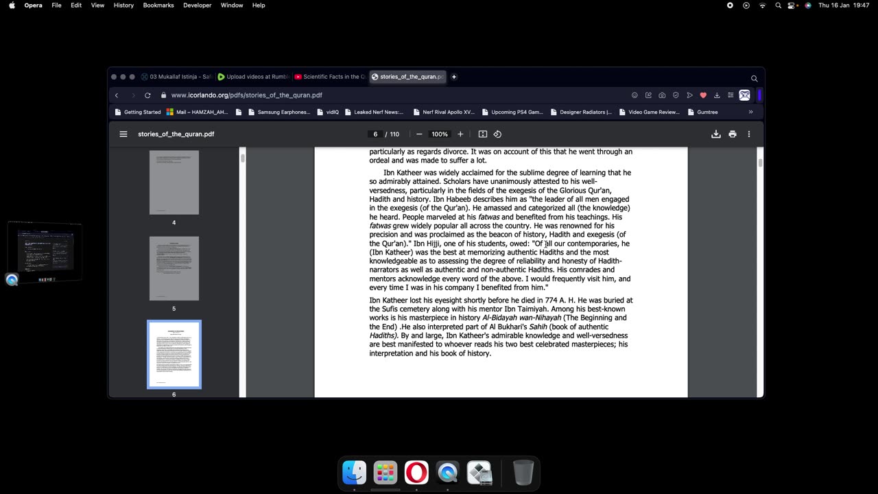Quran story and ibn Kahteer also