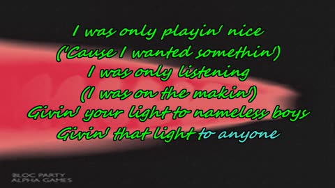 Bloc Party ~ You Should Know the Truth {you deserve the karaoke}