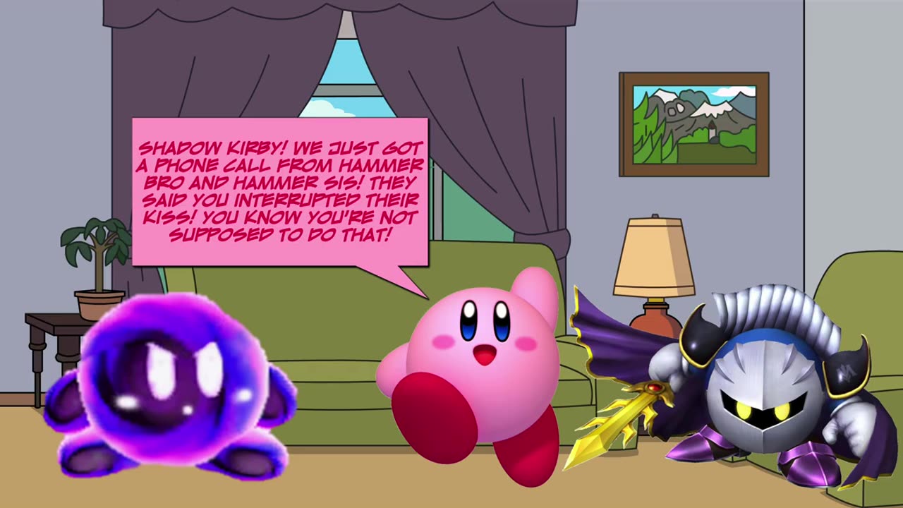 Shadow Kirby Interrupts Hammer Bro and Hammer Sis's Kiss/Grounded